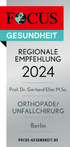Focus Siegel 2024 für Orthopädie in Berlin Mitte.